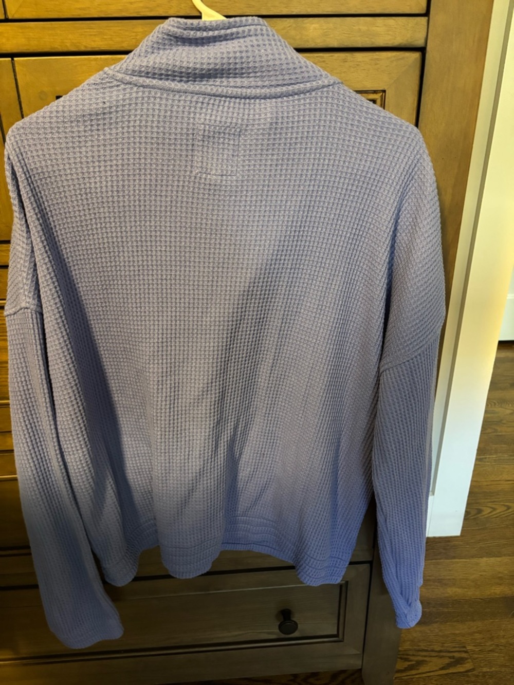 aerie blue Waffle Half-Zip Pullover Sweater - Picture 3 of 5